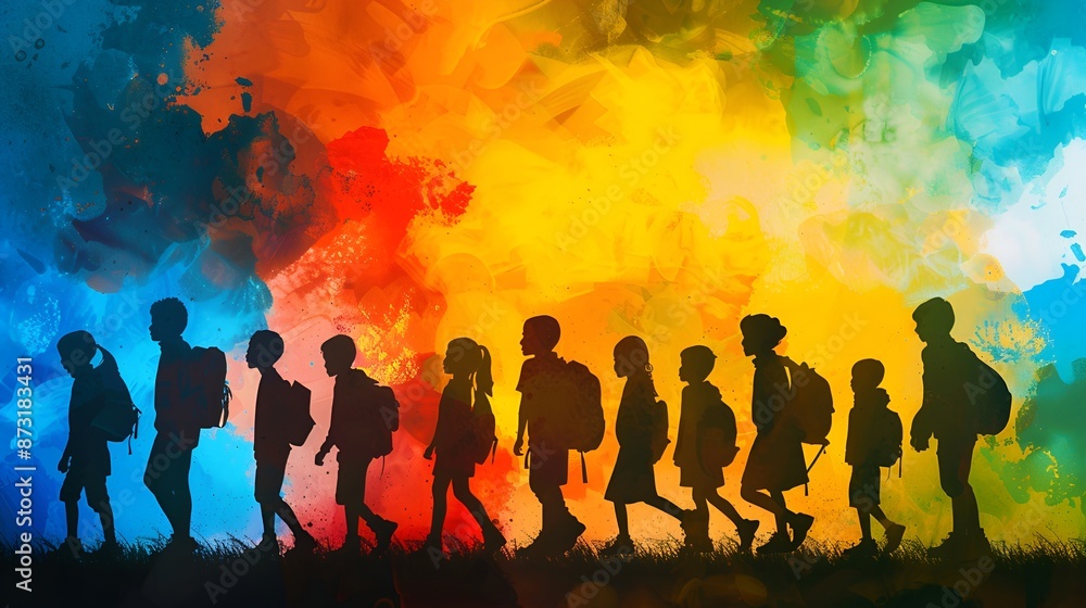 Obraz premium back to school aesthetic artistic dramatic art