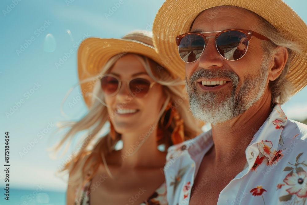 Happy Senior Couple on Sunny Beach Boardwalk
Happy Senior Couple on Sunny Beach Boardwalk