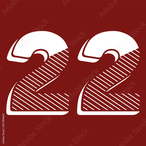 Jersey number 22 for t-shirt designs