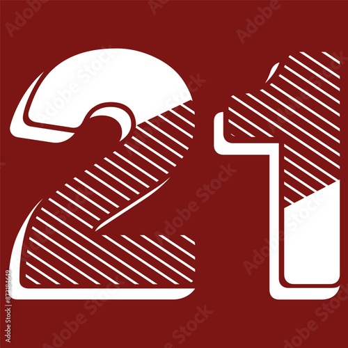 Jersey number 21 for t-shirt designs