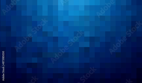 Gradient blue background. Geometric texture of light-dark blue squares. The substrate for branding, calendar, postcard, screensaver, poster, cover. A place for your design or text. Vector illustration