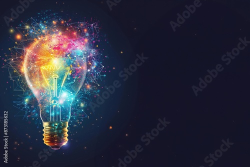 Abstract image of a lightbulb surrounded by digital tools, representing inspiration and innovative expansion