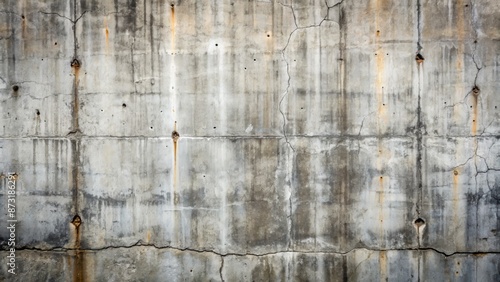 Weathered gray concrete wall texture featuring subtle cracks and discoloration with rugged surface and industrial urban aesthetic atmosphere.