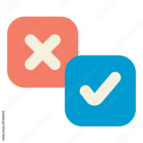contradiction flat icon