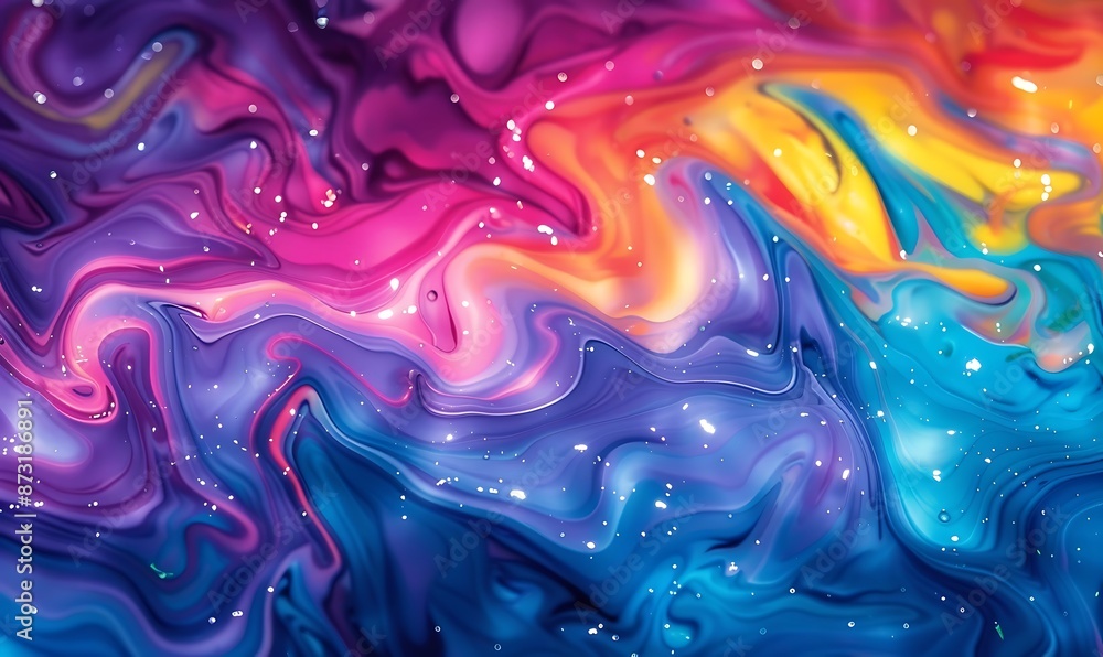 Vibrant Fluid Gradient with Swirling Colors, Abstract Dreamscape Wallpaper Vibrant Fluid Gradient with Swirling Colors, Abstract Dreamscape Wallpaper