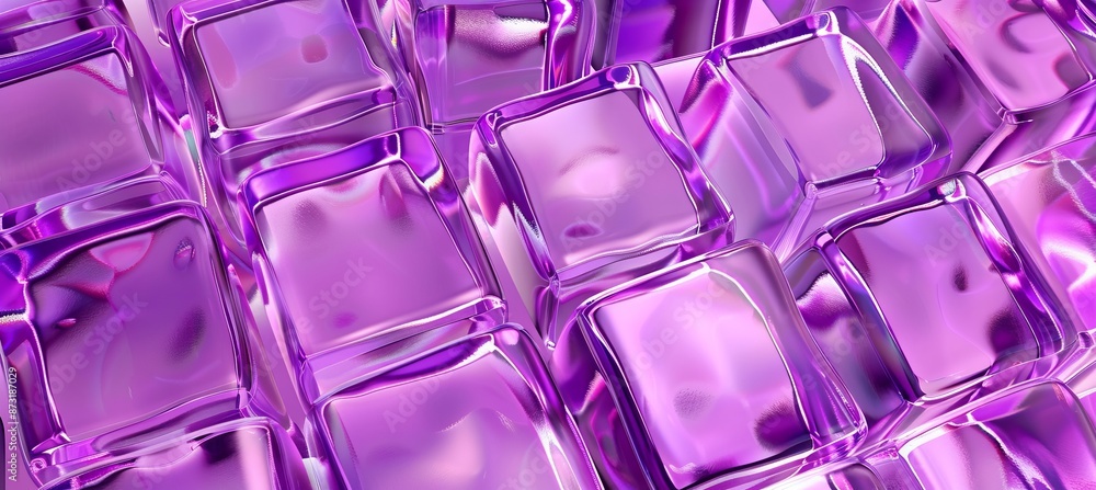 Purple abstract background made from smooth glass cubes or transparent jello. Shiny glossy clear blocks Purple abstract background made from smooth glass cubes or transparent jello. Shiny glossy clear blocks