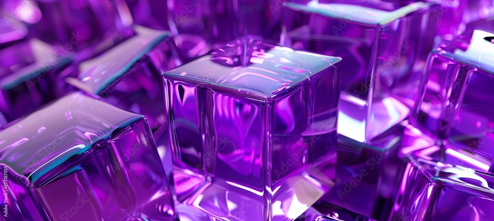 Purple abstract background made from smooth glass cubes or transparent jello. Shiny glossy clear blocks Purple abstract background made from smooth glass cubes or transparent jello. Shiny glossy clear blocks