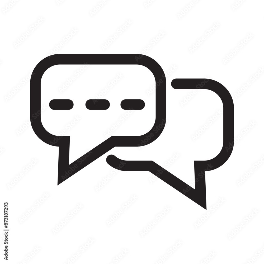 Buble chat convertation icon line style vector illustration Buble chat convertation icon line style vector illustration
