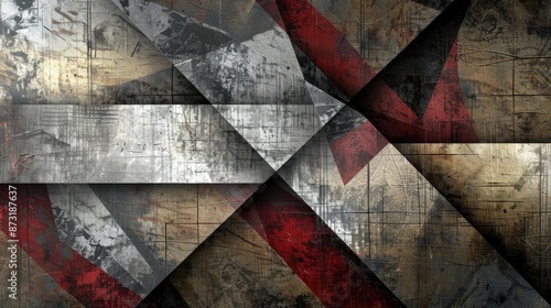 Wallpaper Mural An abstract background with metallic textures and geometric patterns. Torontodigital.ca