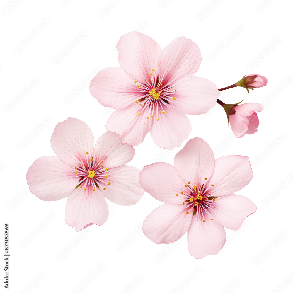 beautiful sakura flower isolated on white beautiful sakura flower isolated on white