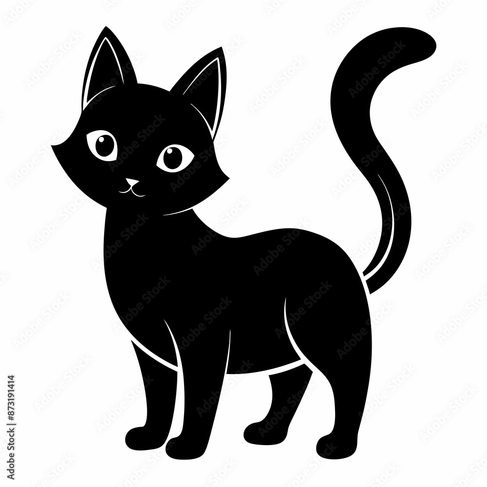 mini cat black vector silhouette mini cat black vector silhouette