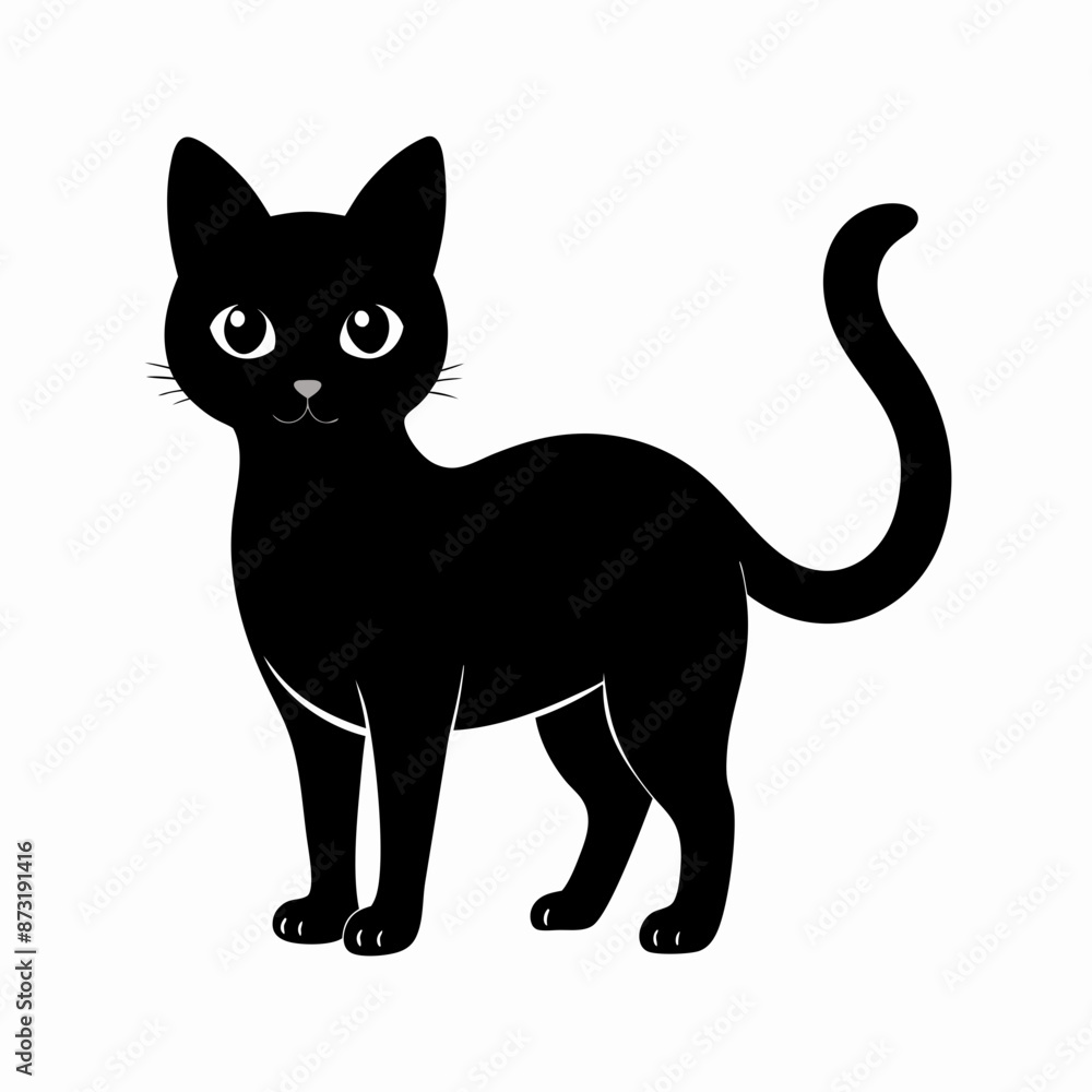mini cat black vector silhouette mini cat black vector silhouette