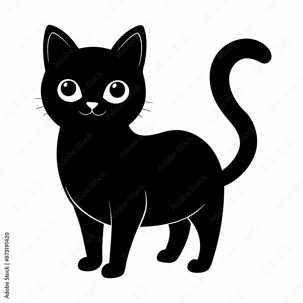 mini cat black vector silhouette mini cat black vector silhouette