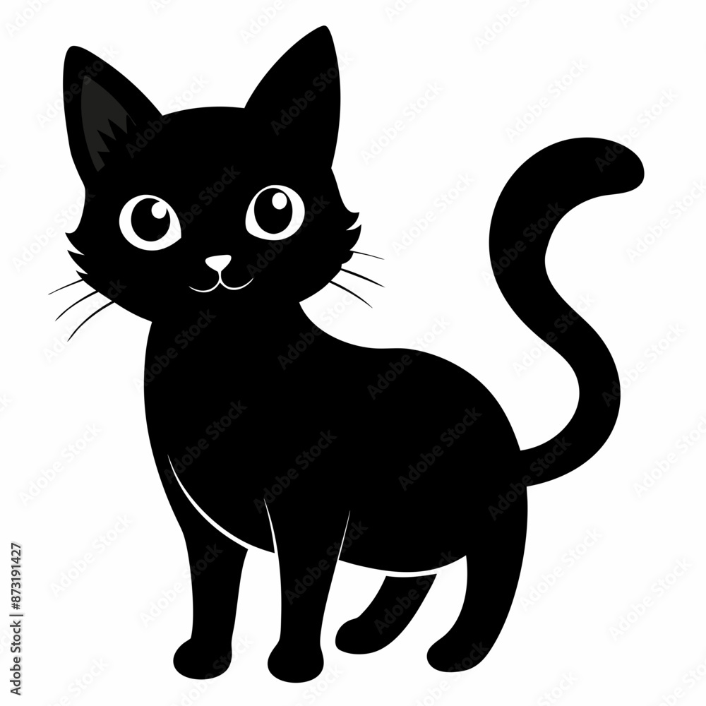 mini cat black vector silhouette mini cat black vector silhouette