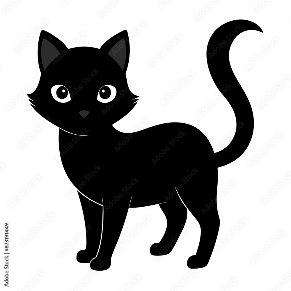 mini cat black vector silhouette mini cat black vector silhouette