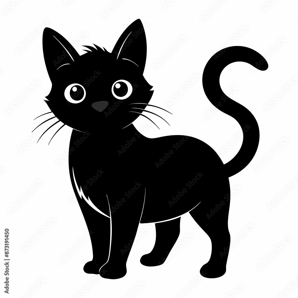 mini cat black vector silhouette mini cat black vector silhouette