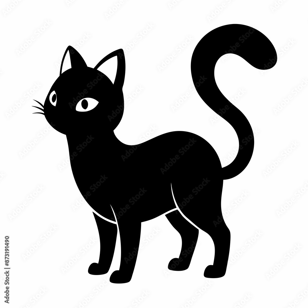 mini cat black vector silhouette mini cat black vector silhouette