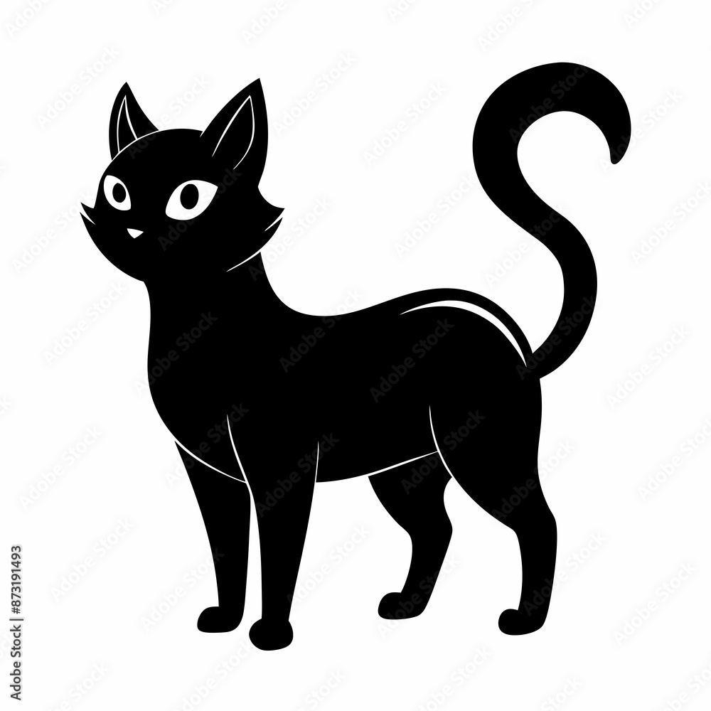 mini cat black vector silhouette mini cat black vector silhouette