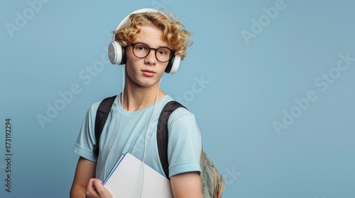 The teenager with headphones