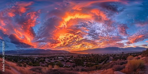 Wallpaper Mural Expansive Panoramic View of a Vibrant Sunset Sky Torontodigital.ca