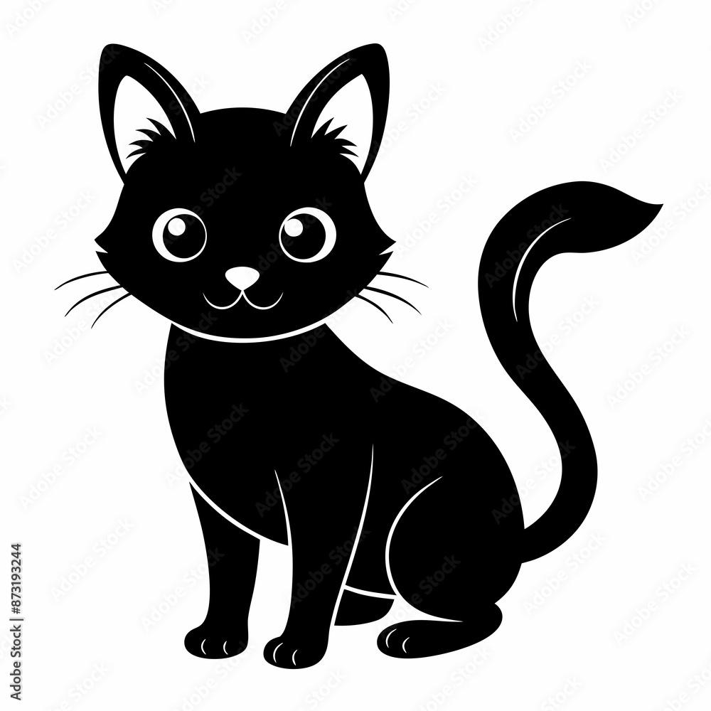 mini black cat vector mini black cat vector