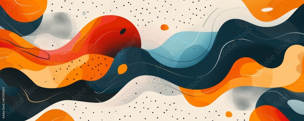 Dynamic abstract shapes flat design, front view, creative theme, cartoon drawing, Dynamic abstract shapes flat design, front view, creative theme, cartoon drawing,
