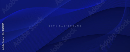 Abstract blue background lines texture decorative shape design vector