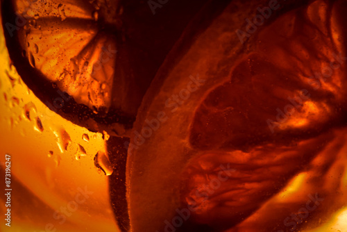 close up of a glass of juice