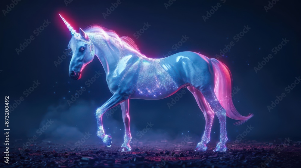 A conceptual pet contest honors the winning enchanted unicorn with a jeweled harness that not only symbolizes its victory but also grants it new mystical abilities A conceptual pet contest honors the winning enchanted unicorn with a jeweled harness that not only symbolizes its victory but also grants it new mystical abilities