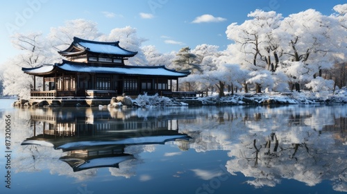 Wallpaper Mural japanese temple in the park Torontodigital.ca