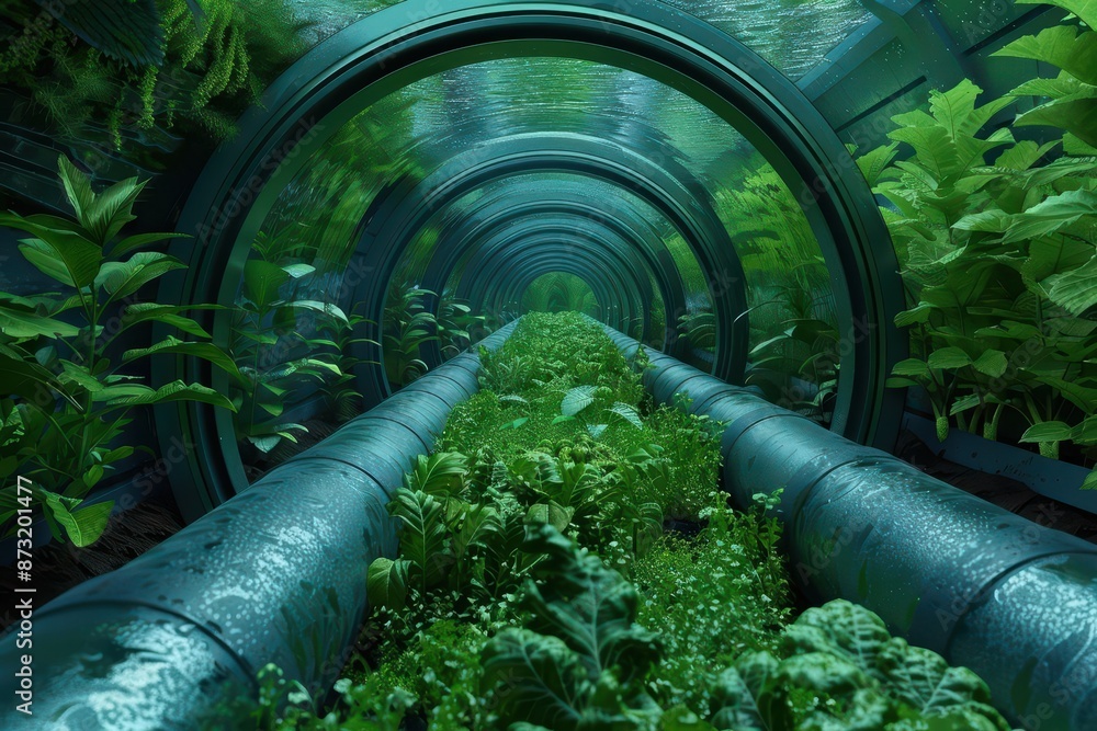 A conceptual urban farm uses mystical composters and enchanted irrigation systems to recycle food waste A conceptual urban farm uses mystical composters and enchanted irrigation systems to recycle food waste
