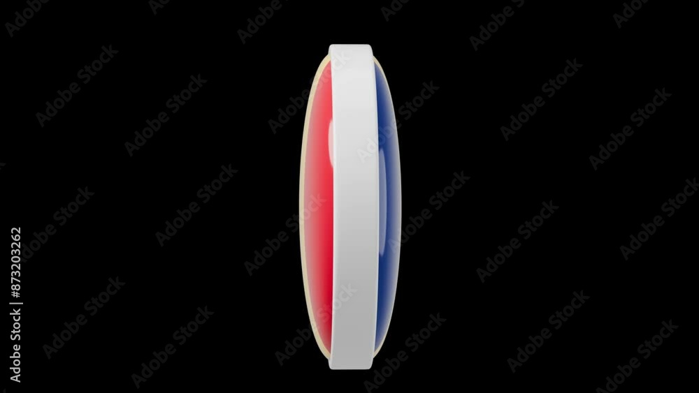 Romania, romanian Circle flag icon simple looped animation. Transparent backgound. 3d rendered movie with alpha channel. Round shape. Romania, romanian Circle flag icon simple looped animation. Transparent backgound. 3d rendered movie with alpha channel. Round shape.