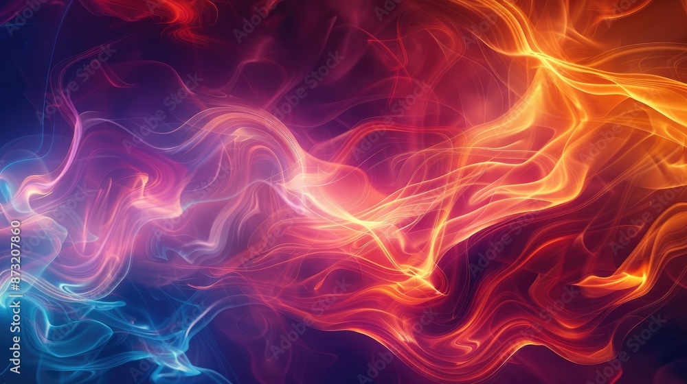 An abstract background with swirling smoke-like textures in bright, luminous colors. An abstract background with swirling smoke-like textures in bright, luminous colors.