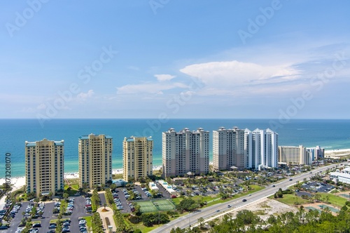 Aerial view of the beach at Perdido Key photo