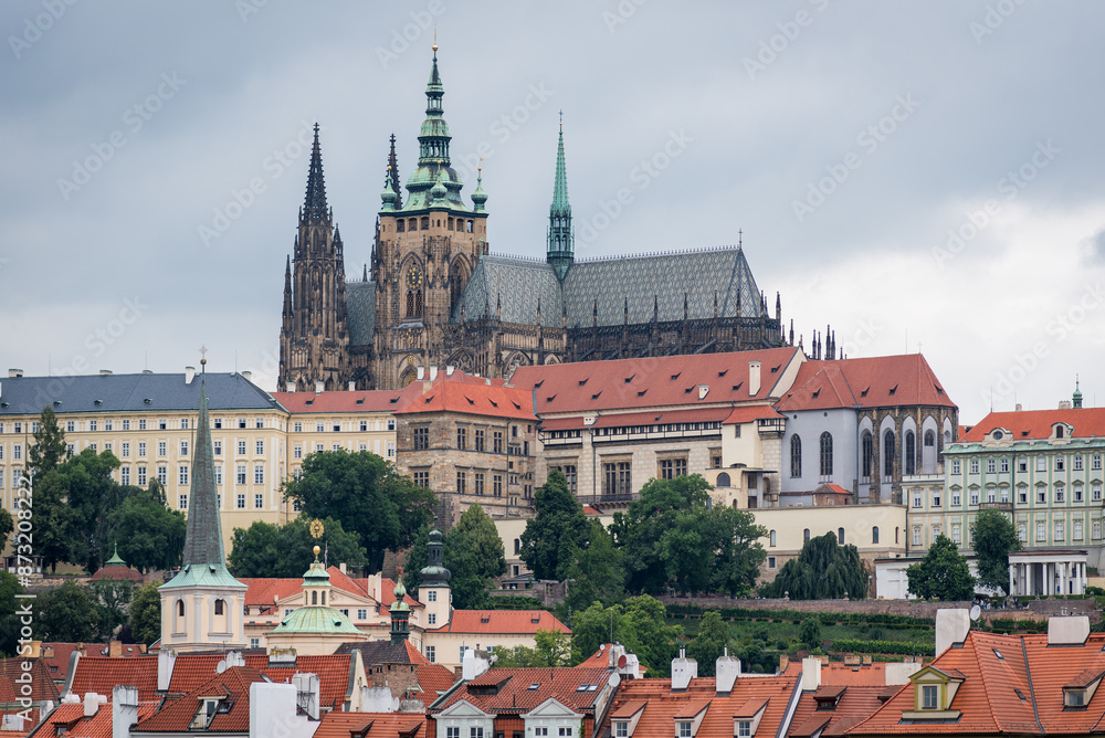 Cityscape view of Prague castle and Mala strana in Prague, capital of Czech republic Cityscape view of Prague castle and Mala strana in Prague, capital of Czech republic