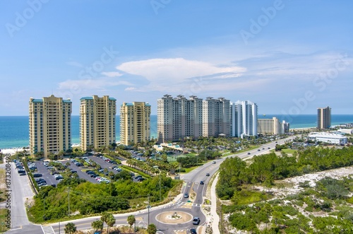 Aerial view of the beach at Perdido Key photo