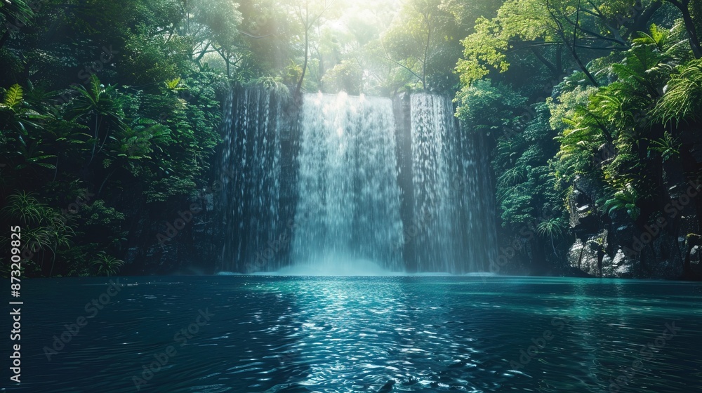 Illustration of waterfall Illustration of waterfall