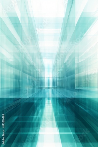 Sky Blue Hue Minimalistic Glass Architecture in a Modern Atmosphere, future smart office, business concept, Graphic Resources, Wallpapers, Brochure, Websites, banner design, Advertising, background