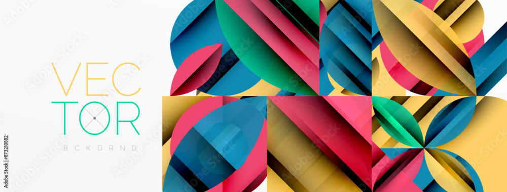 Circle, square, triangle shapes geometric minimal background Circle, square, triangle shapes geometric minimal background