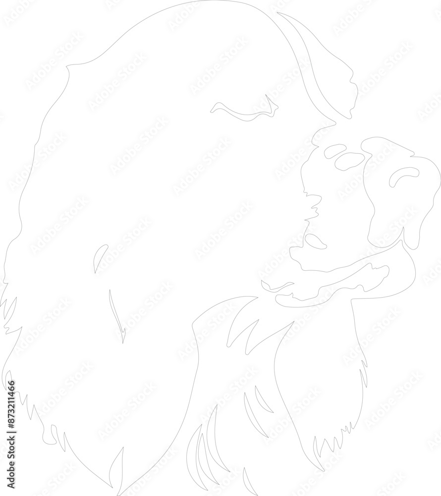 English Springer Spaniel outline English Springer Spaniel outline