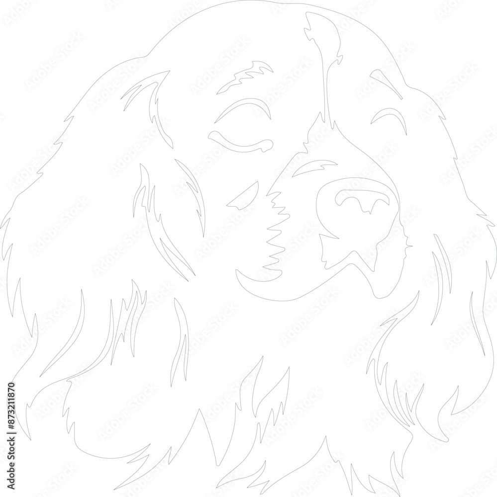 English Toy Spaniel outline English Toy Spaniel outline