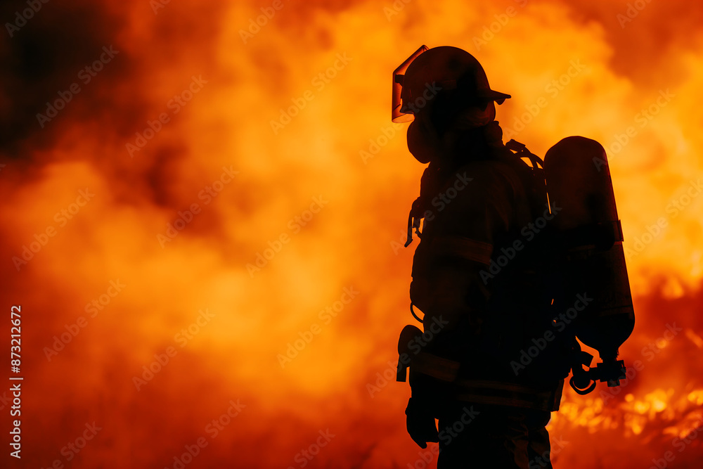 Brave Firefighter Tackling Intense Blaze During a Dangerous Fire Operation Brave Firefighter Tackling Intense Blaze During a Dangerous Fire Operation