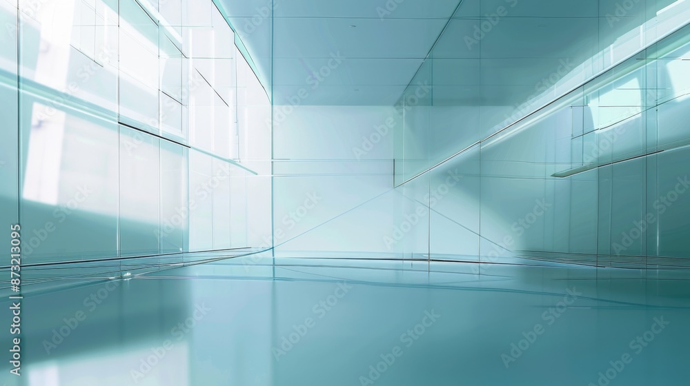 custom made wallpaper toronto digitalSky Blue Hue Minimalistic Glass Architecture in a Modern Atmosphere, future smart office, business concept, Graphic Resources, Wallpapers, Brochure, Websites, banner design, Advertising, background