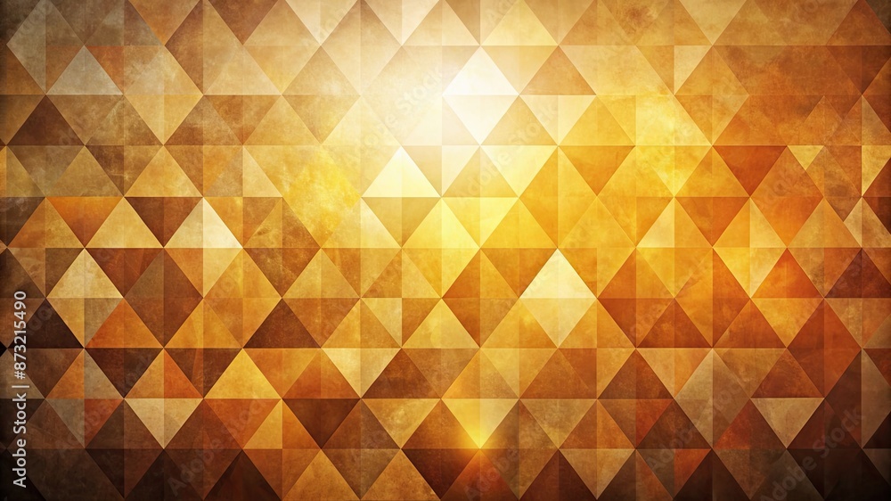 Golden light pale brown orange yellow peach beige abstract background. Geometric pattern shape. Line triangle polygon angle fold. Color gradient. Shadow. Matte. 3d effect. Rough grain grungy. Design. Golden light pale brown orange yellow peach beige abstract background. Geometric pattern shape. Line triangle polygon angle fold. Color gradient. Shadow. Matte. 3d effect. Rough grain grungy. Design.