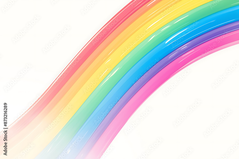 Cartoon rainbow rendered on a white background, featuring bright and vibrant colors in a smooth, arched shape, perfect for cheerful and playful designs. Cartoon rainbow rendered on a white background, featuring bright and vibrant colors in a smooth, arched shape, perfect for cheerful and playful designs.