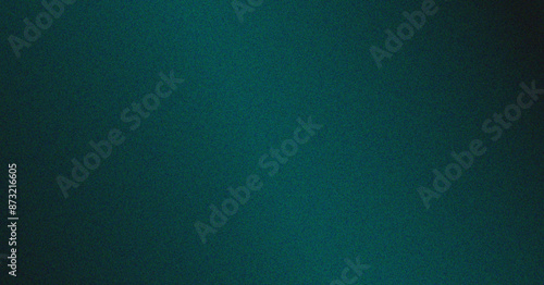 Deep Green Grainy Textured Gradient Vector Background.