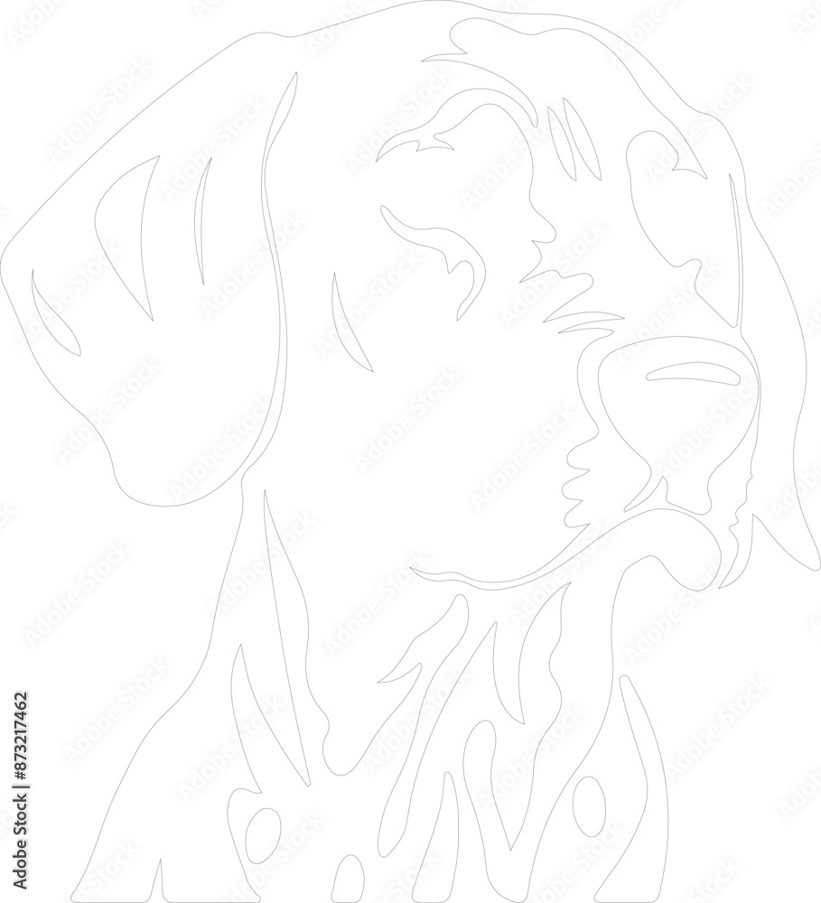 German Shorthaired Pointer outline German Shorthaired Pointer outline