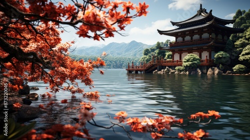 pink flowers in the front of house hd 8k wallpaper photographic image 