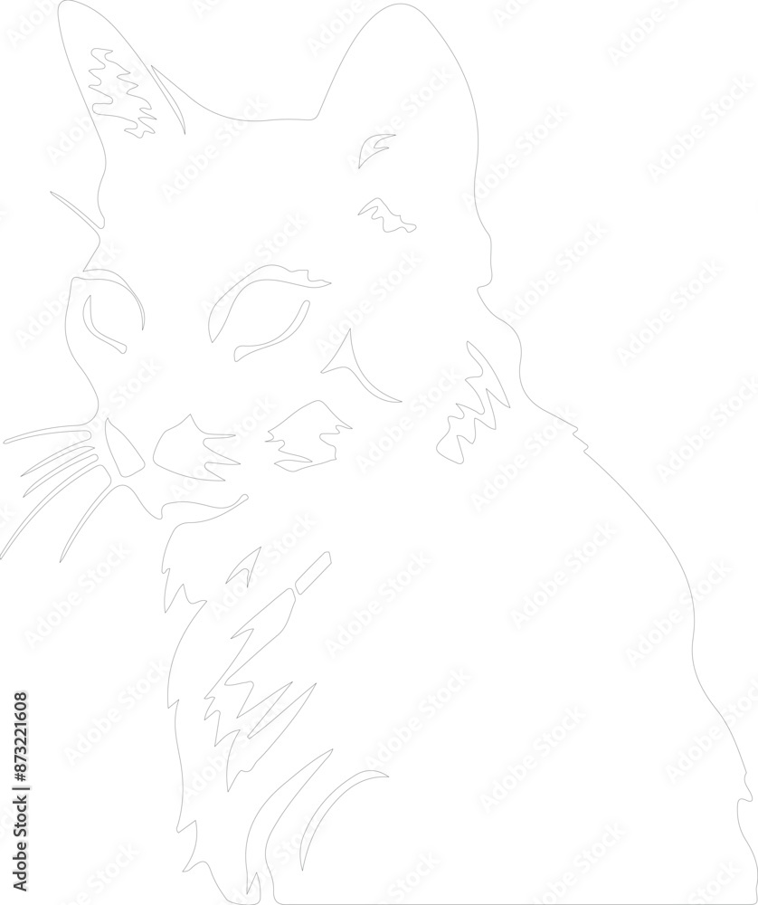 Cheetoh Cat outline Cheetoh Cat outline