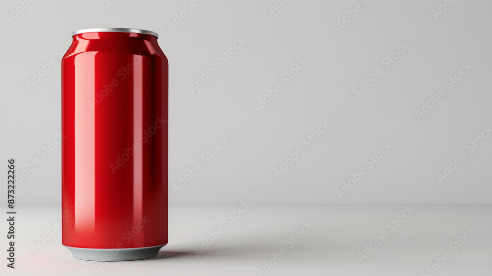 Aluminum red can mockup. Aluminum red can mockup.
